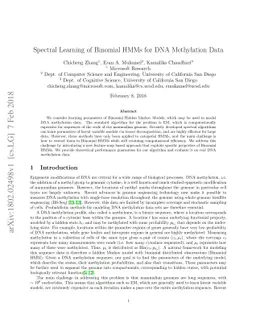 Spectral Learning of Binomial HMMs for DNA Methylation Data