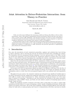 Joint Attention in Driver-Pedestrian Interaction: from Theory to
  Practice