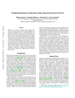 Predicting Hurricane Trajectories using a Recurrent Neural Network