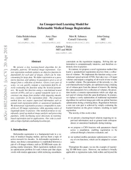 An Unsupervised Learning Model for Deformable Medical Image Registration