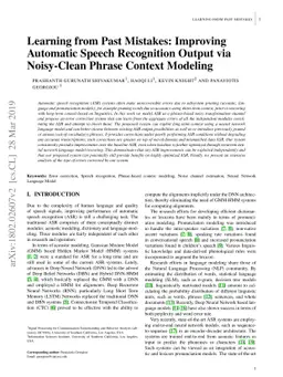 Learning from Past Mistakes: Improving Automatic Speech Recognition
  Output via Noisy-Clean Phrase Context Modeling