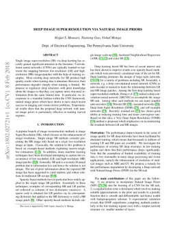 Deep Image Super Resolution via Natural Image Priors