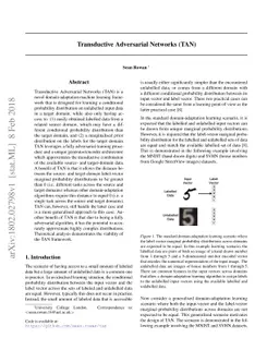 Transductive Adversarial Networks (TAN)