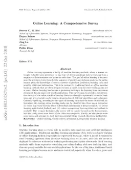 Online Learning: A Comprehensive Survey