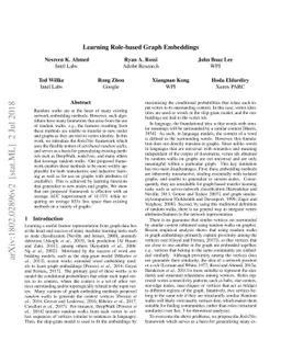 Learning Role-based Graph Embeddings