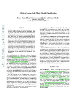 Efficient Large-Scale Multi-Modal Classification
