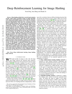 Deep Reinforcement Learning for Image Hashing