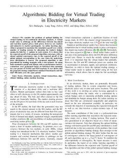 Algorithmic Bidding for Virtual Trading in Electricity Markets
