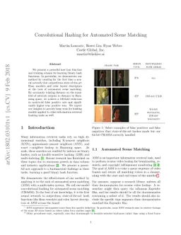 Convolutional Hashing for Automated Scene Matching
