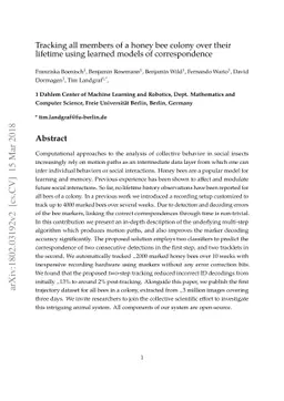 Tracking all members of a honey bee colony over their lifetime