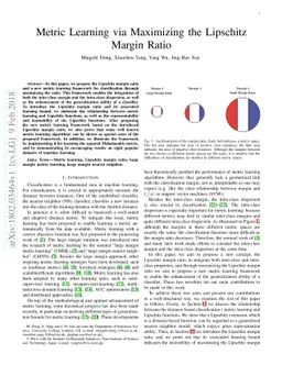 Metric Learning via Maximizing the Lipschitz Margin Ratio