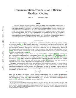 Communication-Computation Efficient Gradient Coding