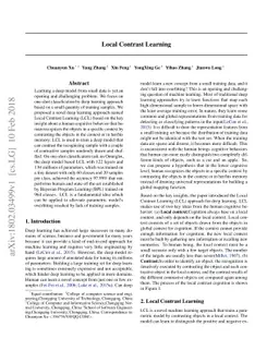 Local Contrast Learning