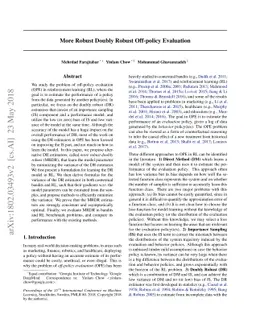 More Robust Doubly Robust Off-policy Evaluation