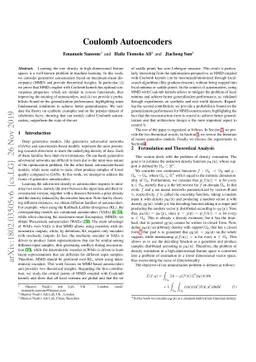 Coulomb Autoencoders