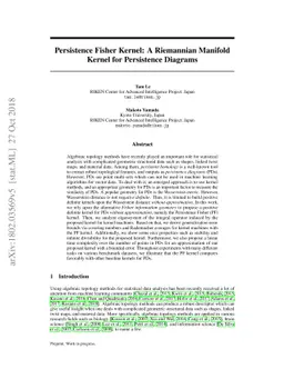Persistence Fisher Kernel: A Riemannian Manifold Kernel for Persistence
  Diagrams