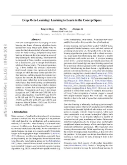 Deep Meta-Learning: Learning to Learn in the Concept Space