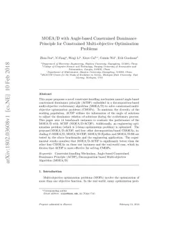 MOEA/D with Angle-based Constrained Dominance Principle for Constrained
  Multi-objective Optimization Problems