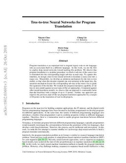 Tree-to-tree Neural Networks for Program Translation