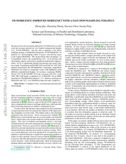 FD-MobileNet: Improved MobileNet with a Fast Downsampling Strategy