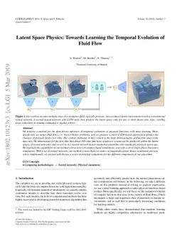 Latent-space Physics: Towards Learning the Temporal Evolution of Fluid
  Flow