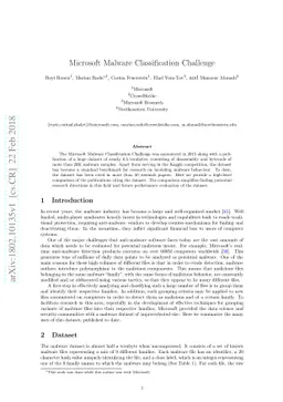 Microsoft Malware Classification Challenge