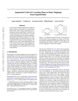 Augmented CycleGAN: Learning Many-to-Many Mappings from Unpaired Data