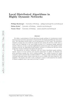 Local Distributed Algorithms in Highly Dynamic Networks