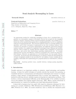 Semi-Analytic Resampling in Lasso