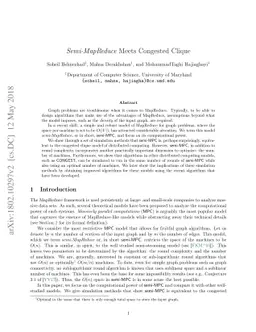 Semi-MapReduce Meets Congested Clique