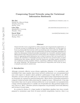 Compressing Neural Networks using the Variational Information Bottleneck