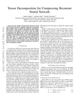 Tensor Decomposition for Compressing Recurrent Neural Network