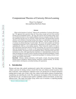 Computational Theories of Curiosity-Driven Learning