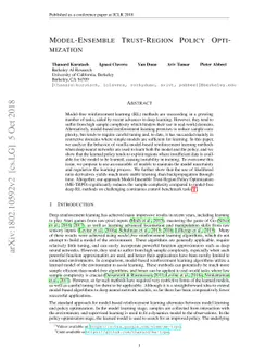 Model-Ensemble Trust-Region Policy Optimization