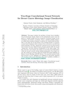 Two-Stage Convolutional Neural Network for Breast Cancer Histology Image
  Classification