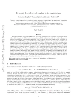 Extremal dependence of random scale constructions