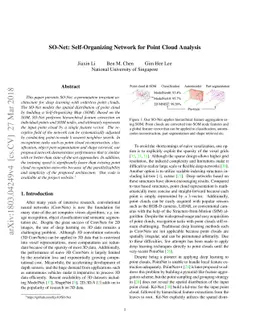 SO-Net: Self-Organizing Network for Point Cloud Analysis