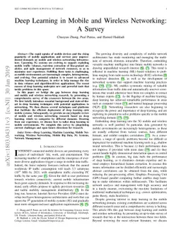 Deep Learning in Mobile and Wireless Networking: A Survey