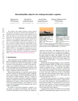 Discriminability objective for training descriptive captions