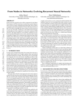 From Nodes to Networks: Evolving Recurrent Neural Networks