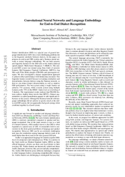 Convolutional Neural Networks and Language Embeddings for End-to-End
  Dialect Recognition