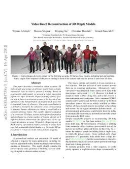 Video Based Reconstruction of 3D People Models