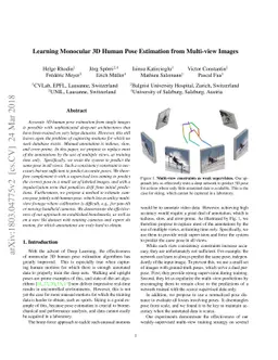 Learning Monocular 3D Human Pose Estimation from Multi-view Images