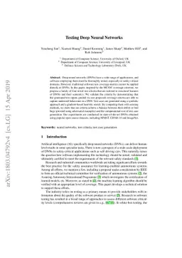 Testing Deep Neural Networks