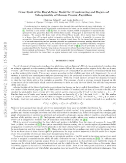 Dense Limit of the Dawid-Skene Model for Crowdsourcing and Regions of
  Sub-optimality of Message Passing Algorithms