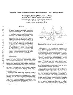 Building Sparse Deep Feedforward Networks using Tree Receptive Fields