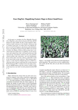 Face-MagNet: Magnifying Feature Maps to Detect Small Faces