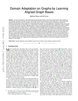 Domain Adaptation on Graphs by Learning Aligned Graph Bases