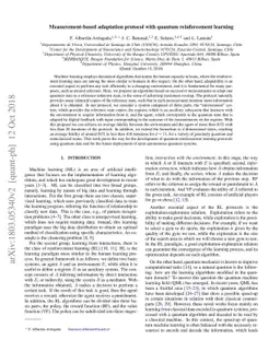 Measurement-based adaptation protocol with quantum reinforcement
  learning