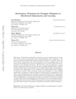 Redundancy Techniques for Straggler Mitigation in Distributed
  Optimization and Learning